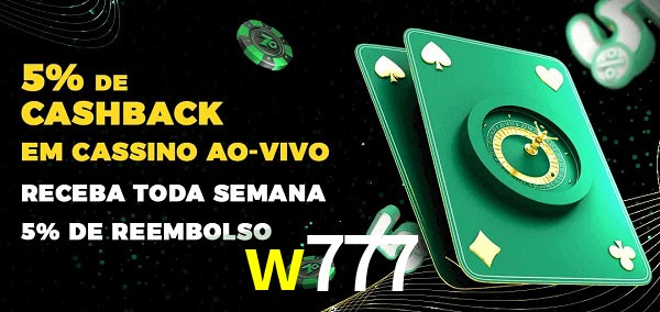 Promoções do cassino ao Vivo w777